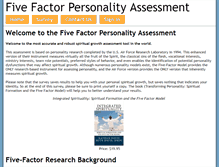Tablet Screenshot of five-factor.com